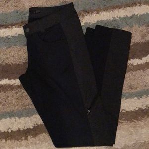 Prana black gray jeans pants sport size 6 stretch